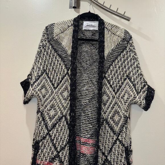 Cabi Short Sleeve Dolman Aztec Print Open Cardigan Sweater – Size Small - Picture 6 of 15